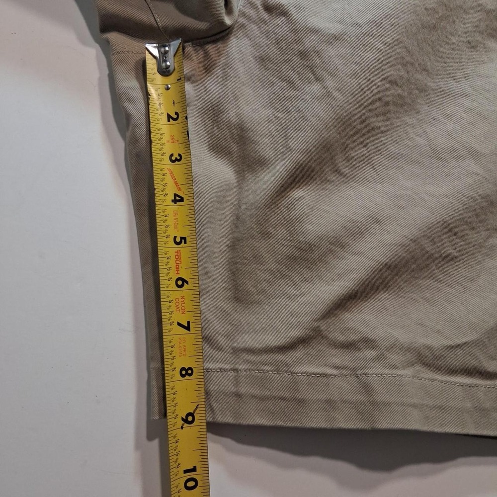 Mens khaki shorts flat front with pockets golf casual Chaps Coastal Wash - Picture 5 of 5